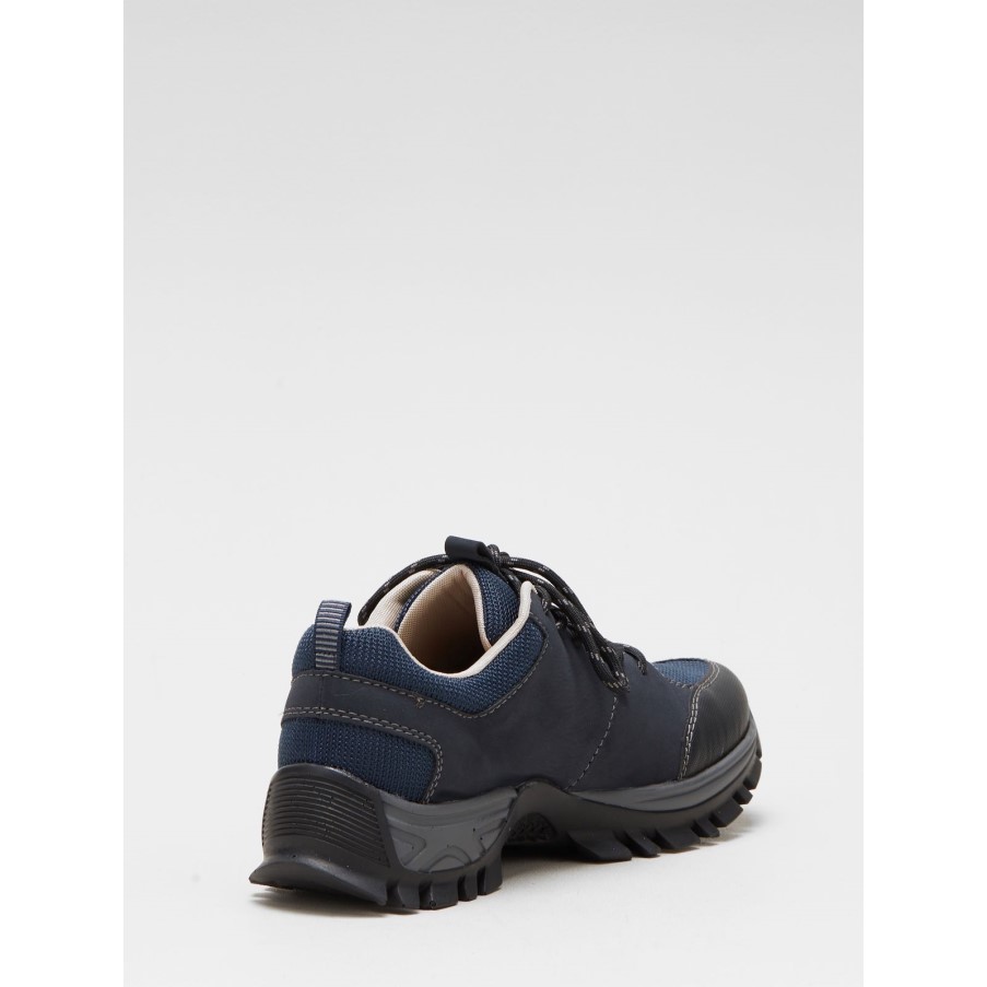 ネイビー リーカー ウォーキング シューズ