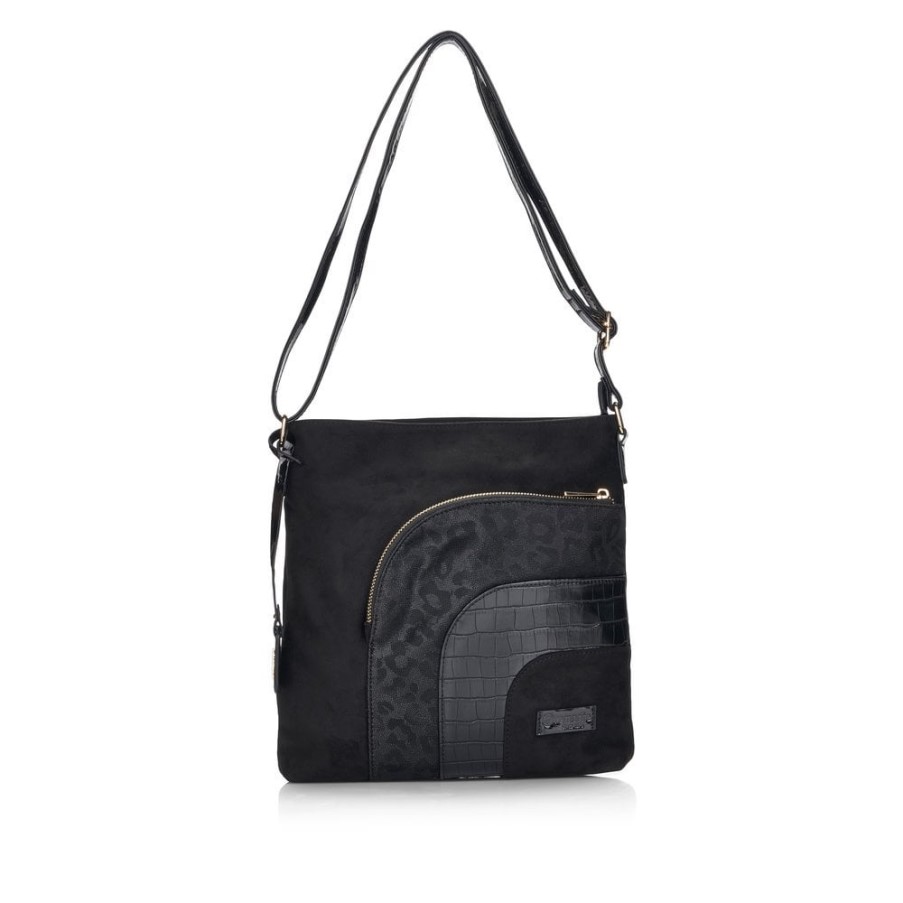 Rieker ブラック Remonte Q0705-02 レディース ブラック ジッパー バッグ
