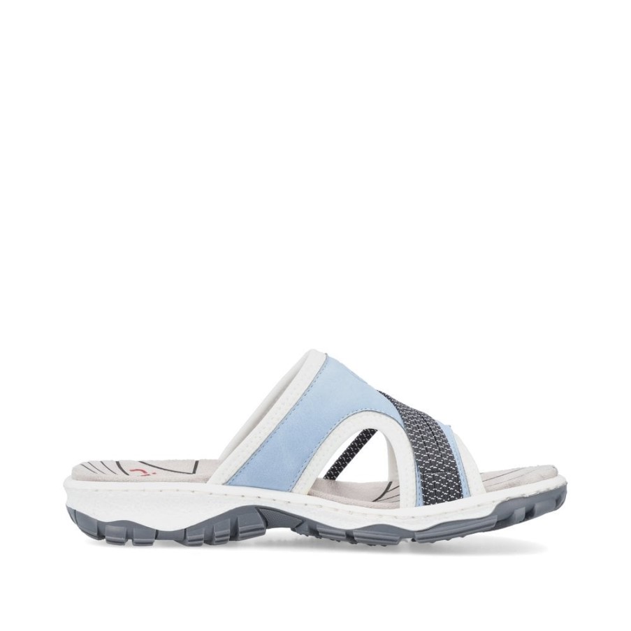 ブルー Rieker 68880 女性サンダル