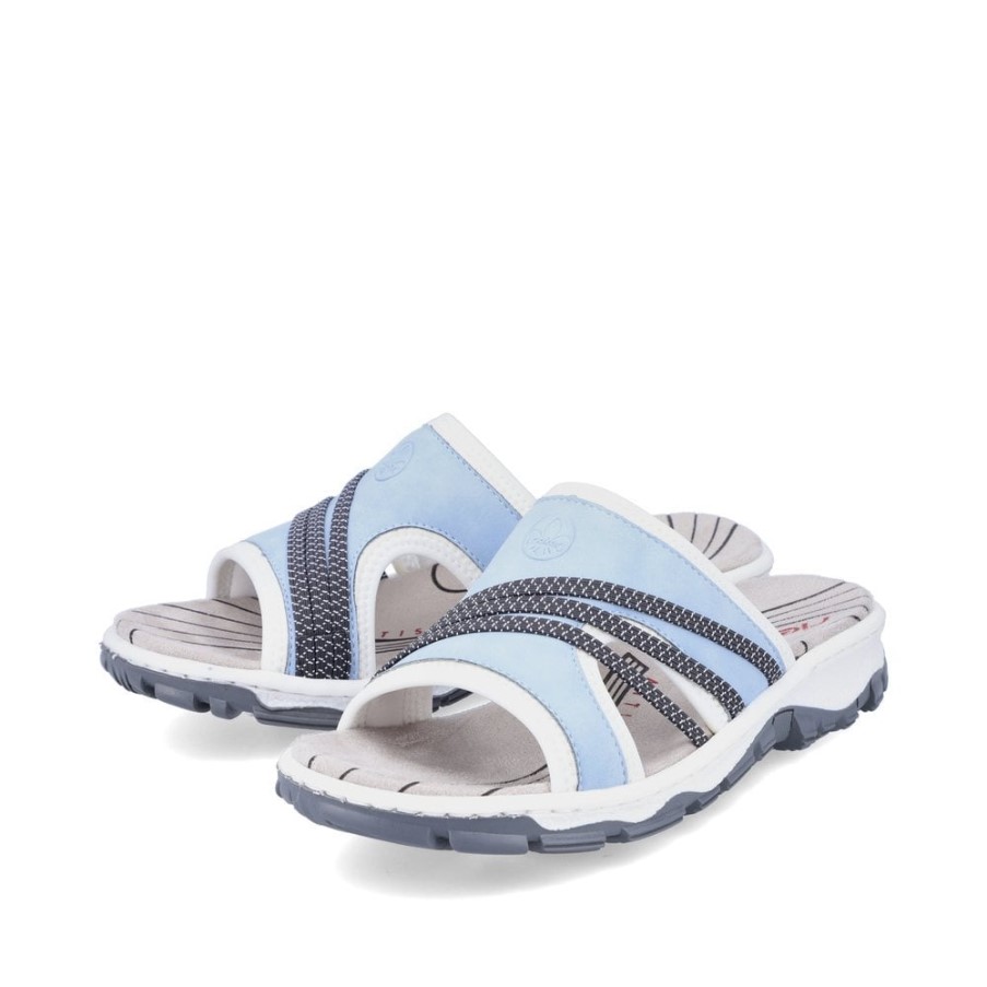 ブルー Rieker 68880 女性サンダル