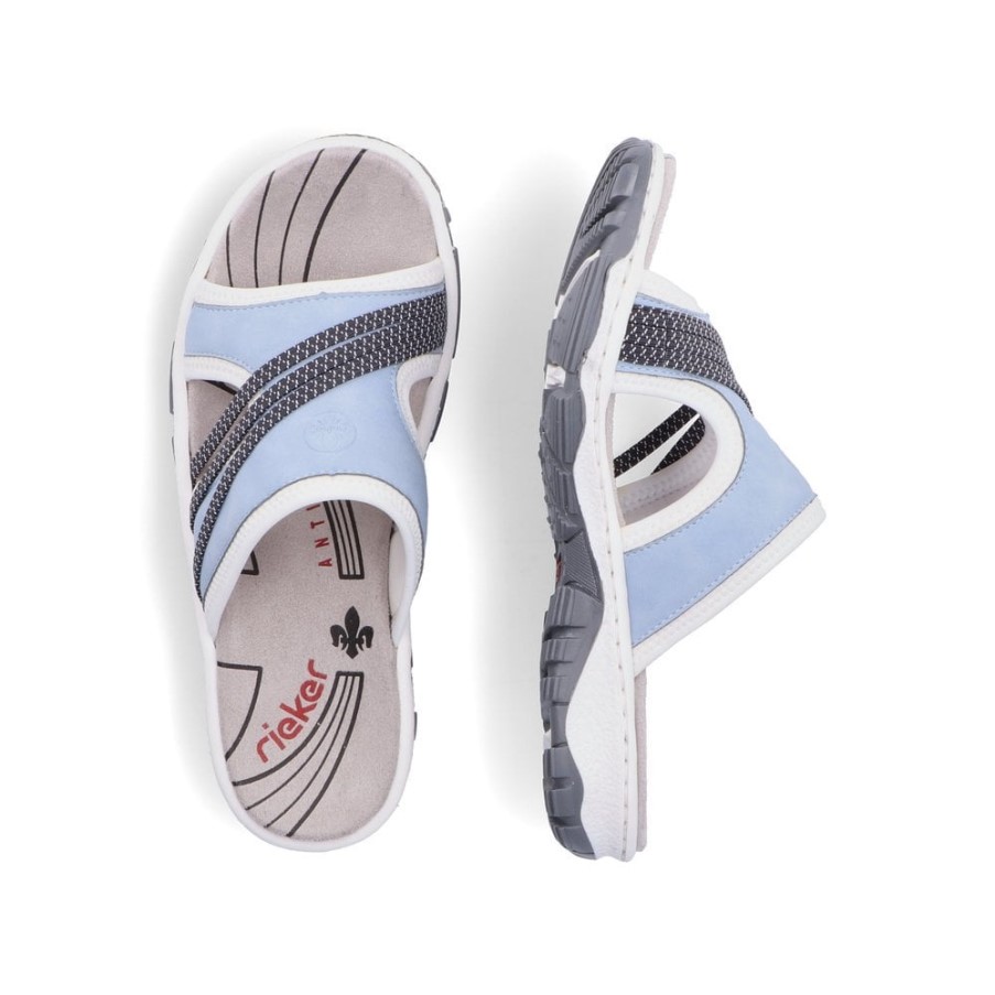 ブルー Rieker 68880 女性サンダル