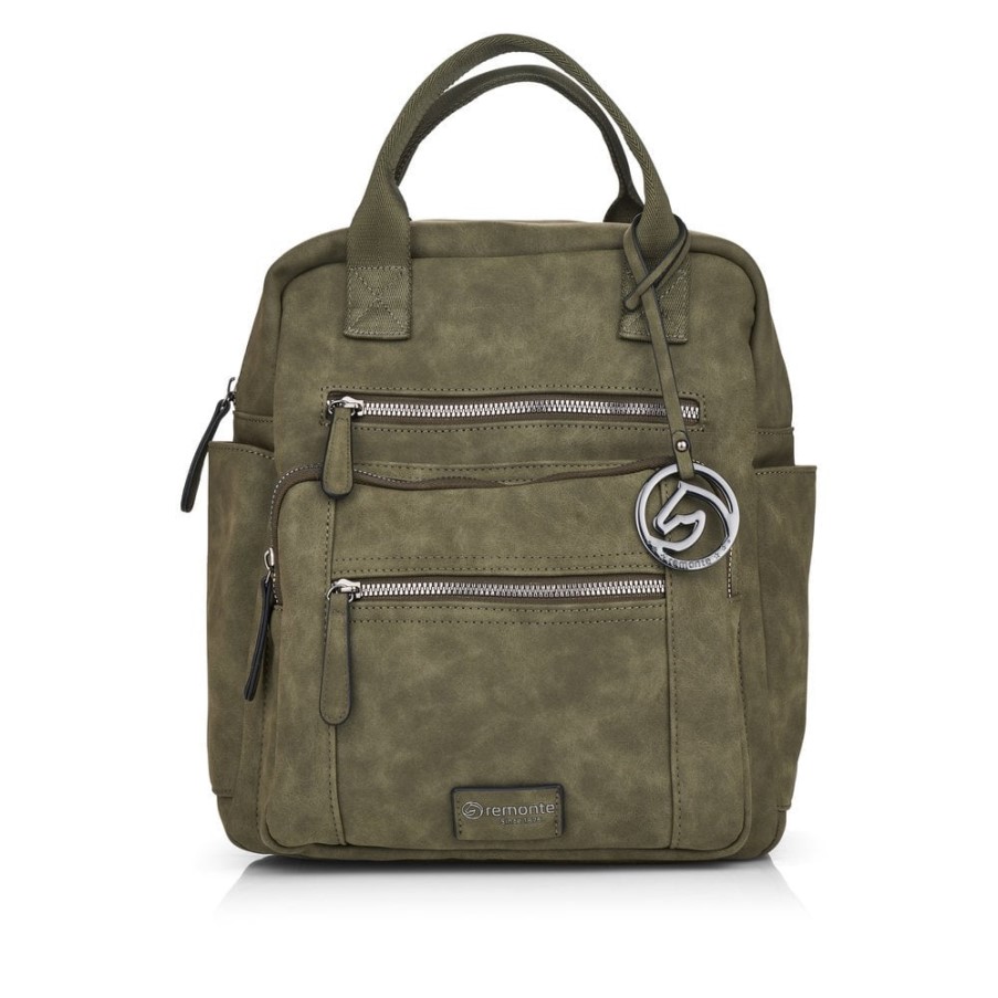 Rieker Green Remonte Q0520-54 レディース グリーン ジッパーバッグ