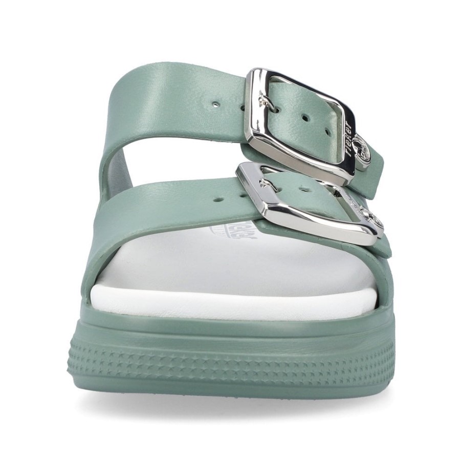 グリーン Rieker P2180 女性サンダル