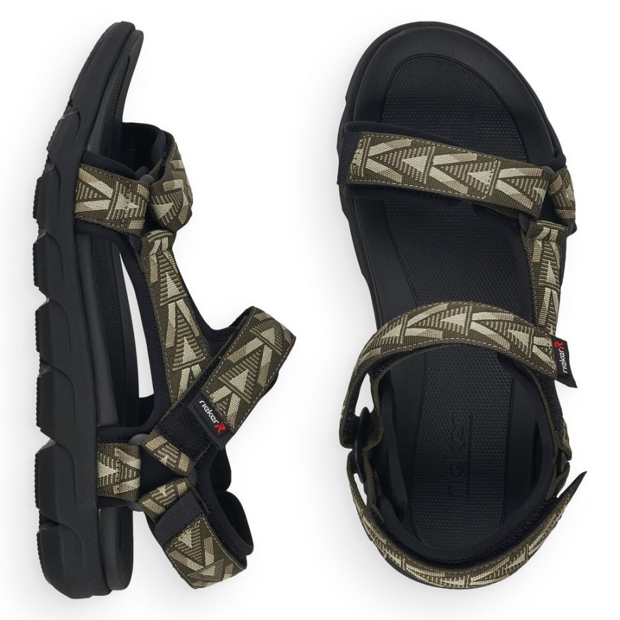 リーカー R-evolution 20802 メンズ サンダル グリーン