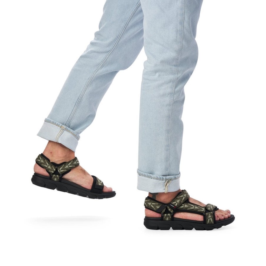 リーカー R-evolution 20802 メンズ サンダル グリーン