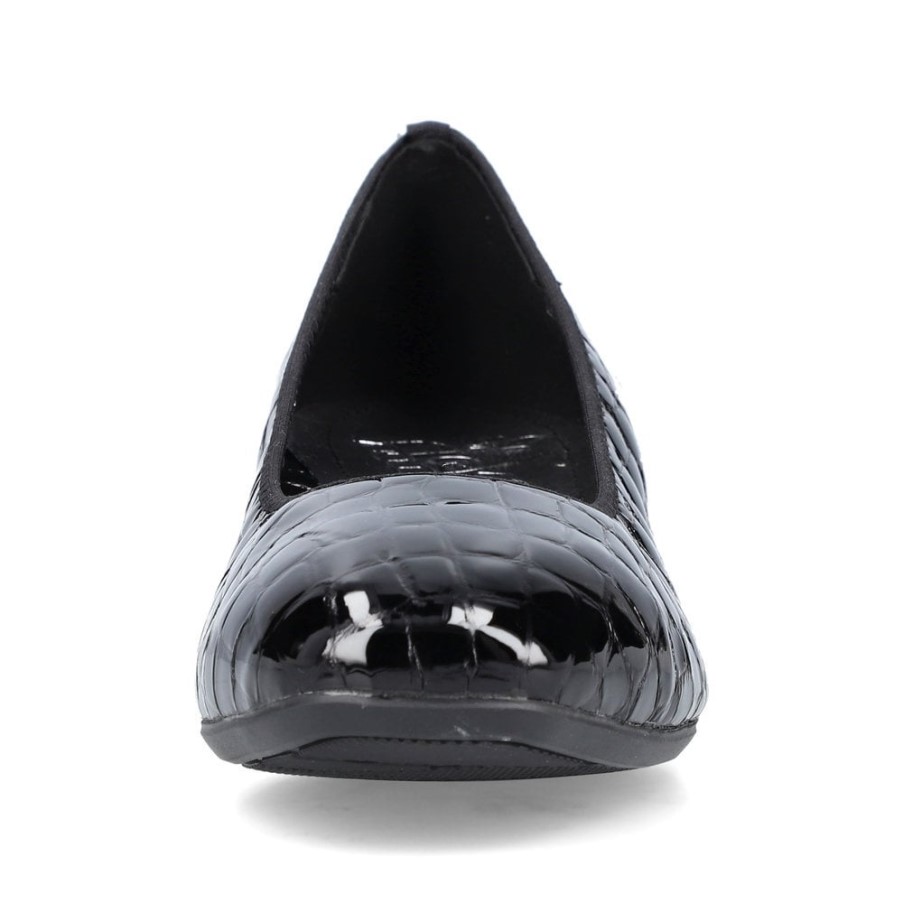 リーカー 49260 レディース スリッポン シューズ ブラック