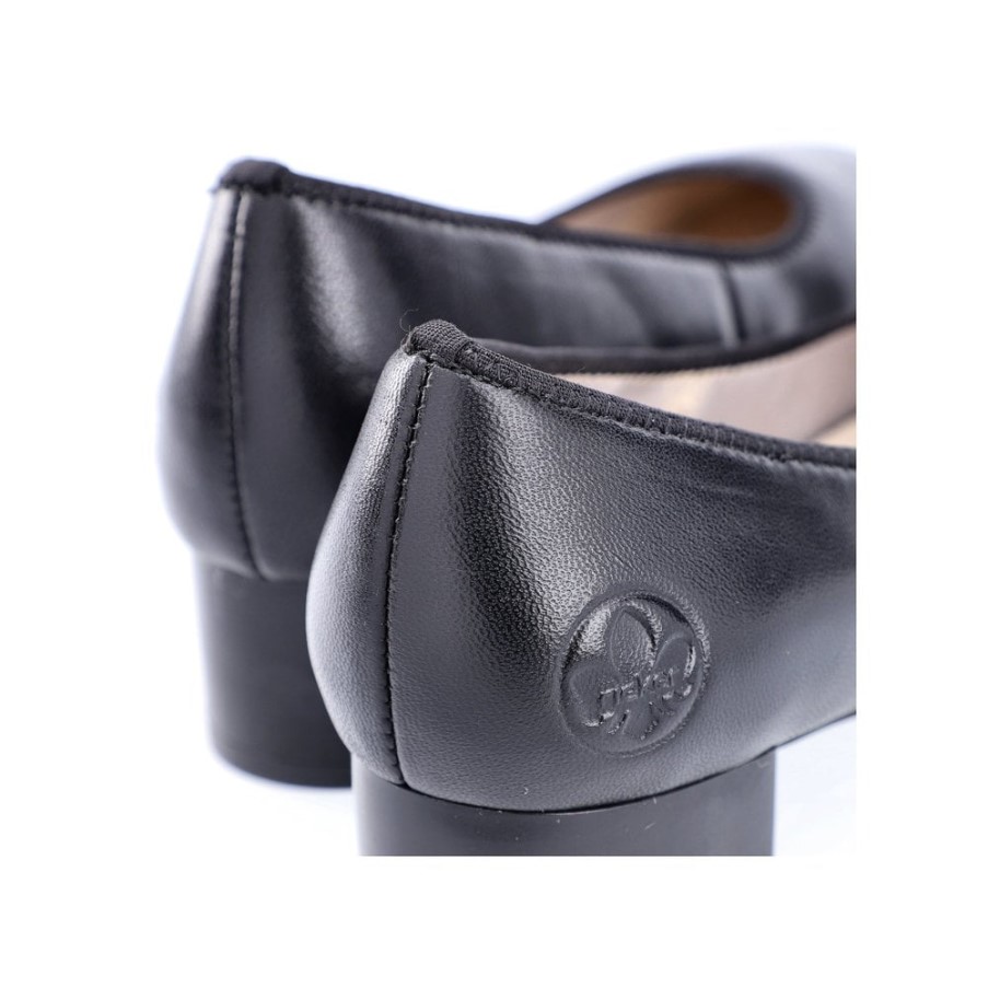 Rieker 49260 レディース スリッポン ブラック シューズ