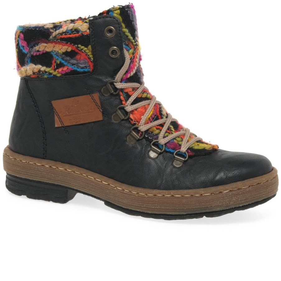 ブラック リーカー エメラルド レディース ハイカー アンクル ブーツ