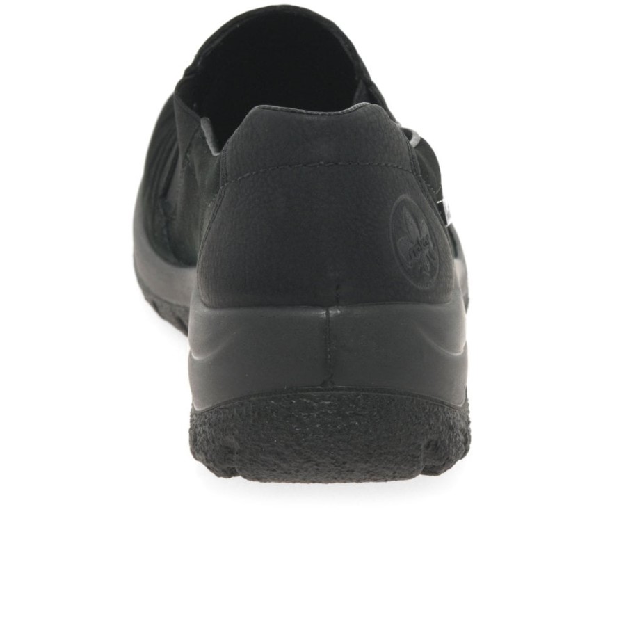 リーカー エルカ レディース カジュアル スリッポン シューズ ブラック