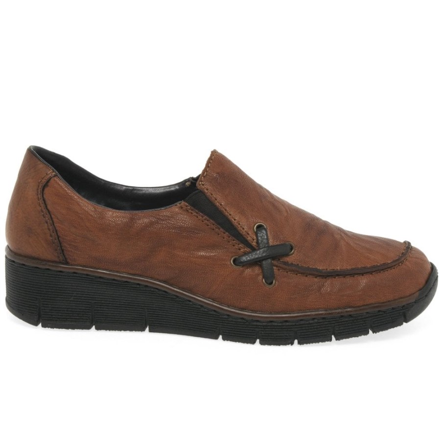 リーカー ガラ レディース カジュアル ウェッジ ヒール シューズ クリ