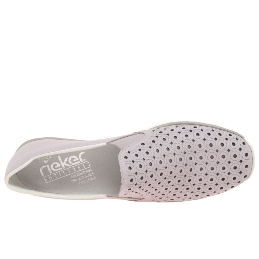 リーカー ギャザー レディース カジュアル シューズ ピンク