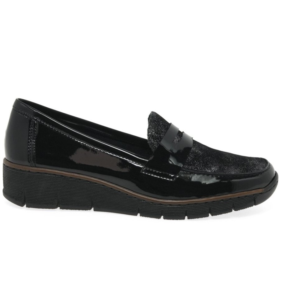 リーカー グリステン レディース カジュアル シューズ ブラック