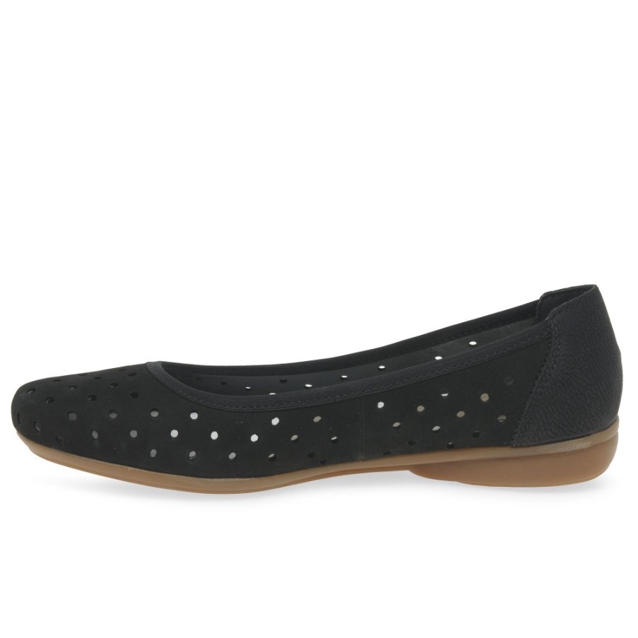 リーカー ハリントン レディース バレエ パンプス ブラック