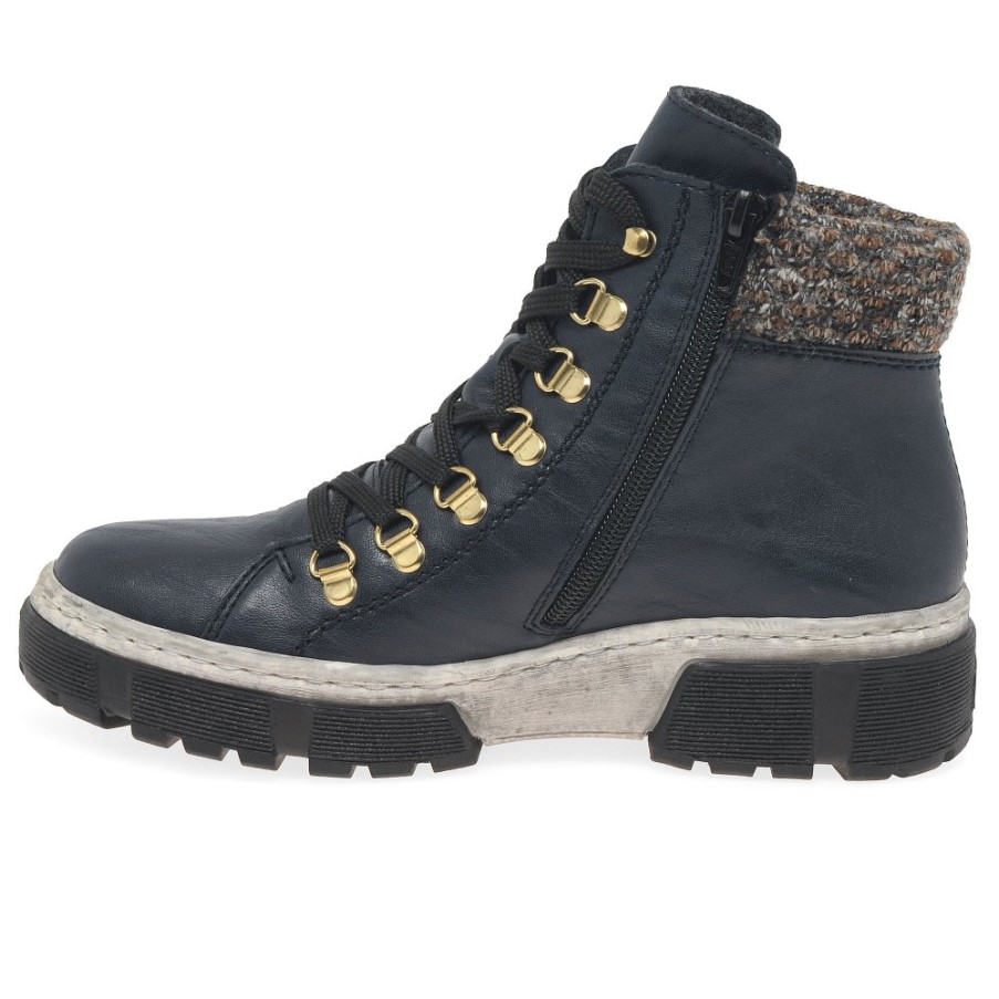 リーカー レイヴン レディース カジュアル アンクル ブーツ ネイビー