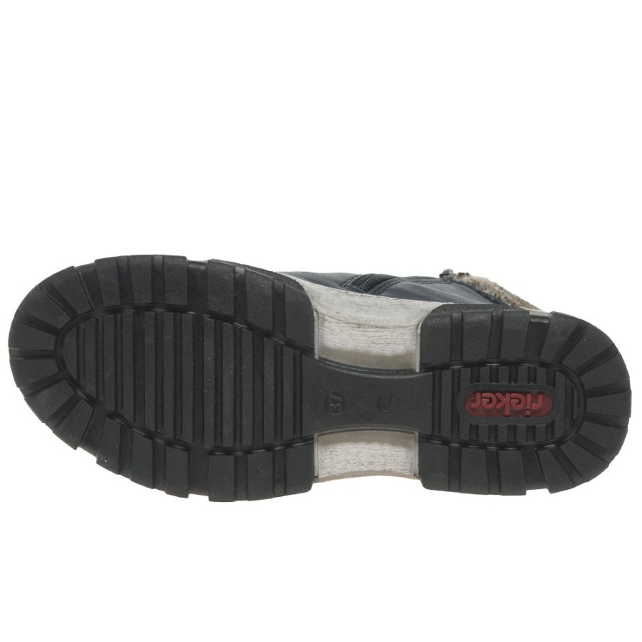 リーカー レイヴン レディース カジュアル アンクル ブーツ ネイビー