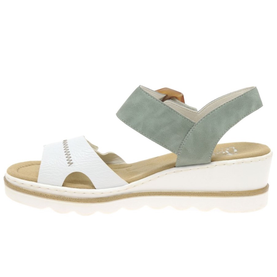 ホワイト リーカー イエナ レディース ウェッジ ヒール サンダル