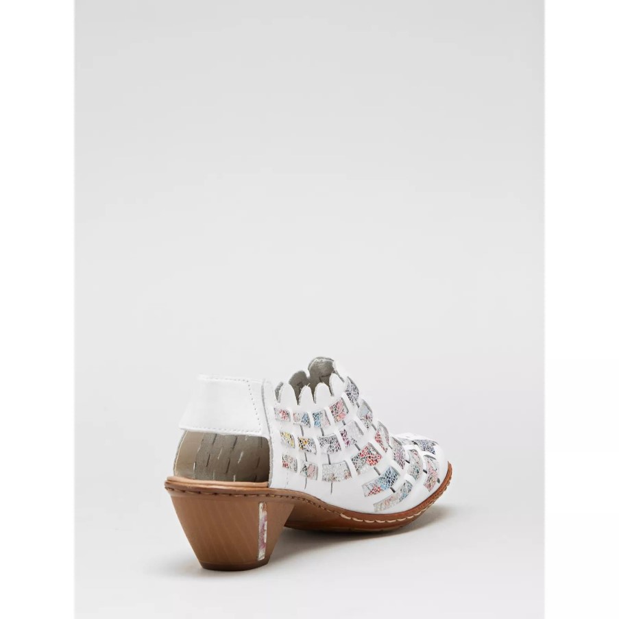 リーカー インターウィーブ レザー ローヒール シューズ トープ