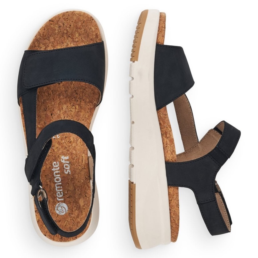 Rieker Remonte D9551 レディース サンダル ブルー