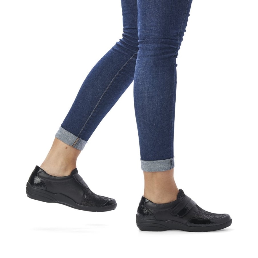 Rieker Remonte R7600 レディース シューズ ブラック