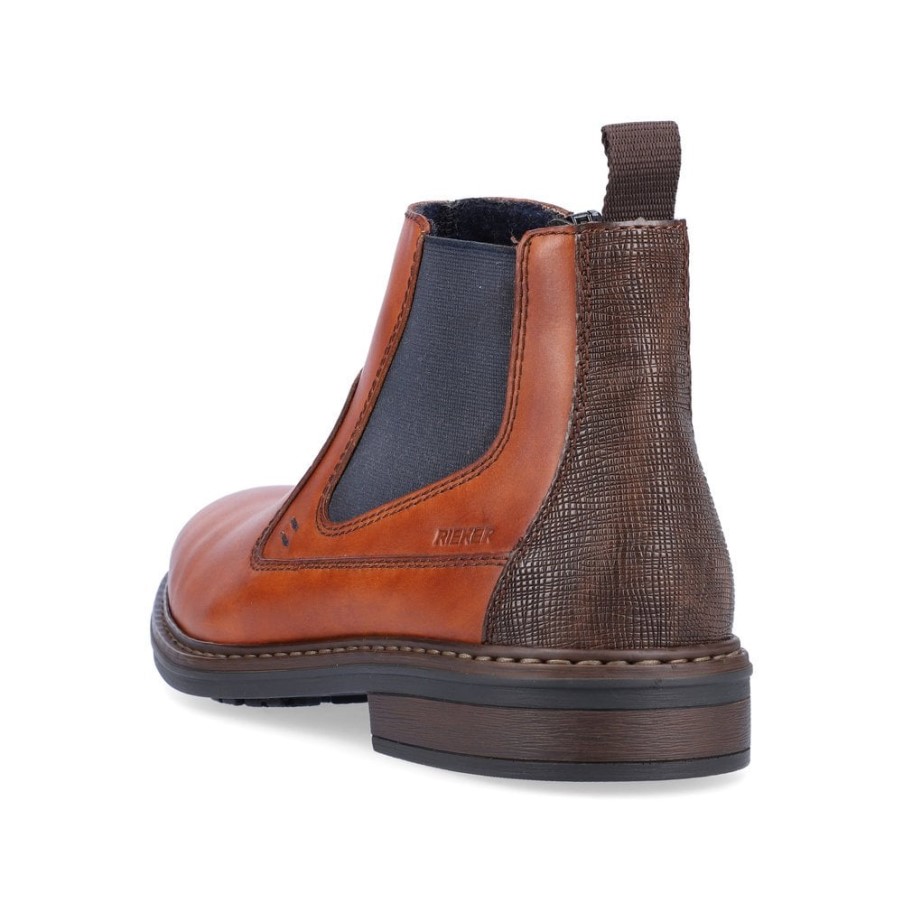 リーカー 17654 メンズ レザーブーツ ブラウン