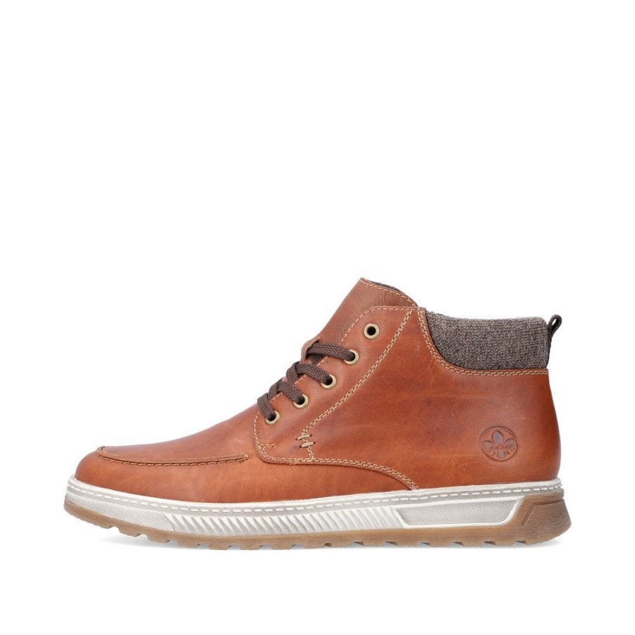 リーカー 37022 メンズ アンクルブーツ ブラウン
