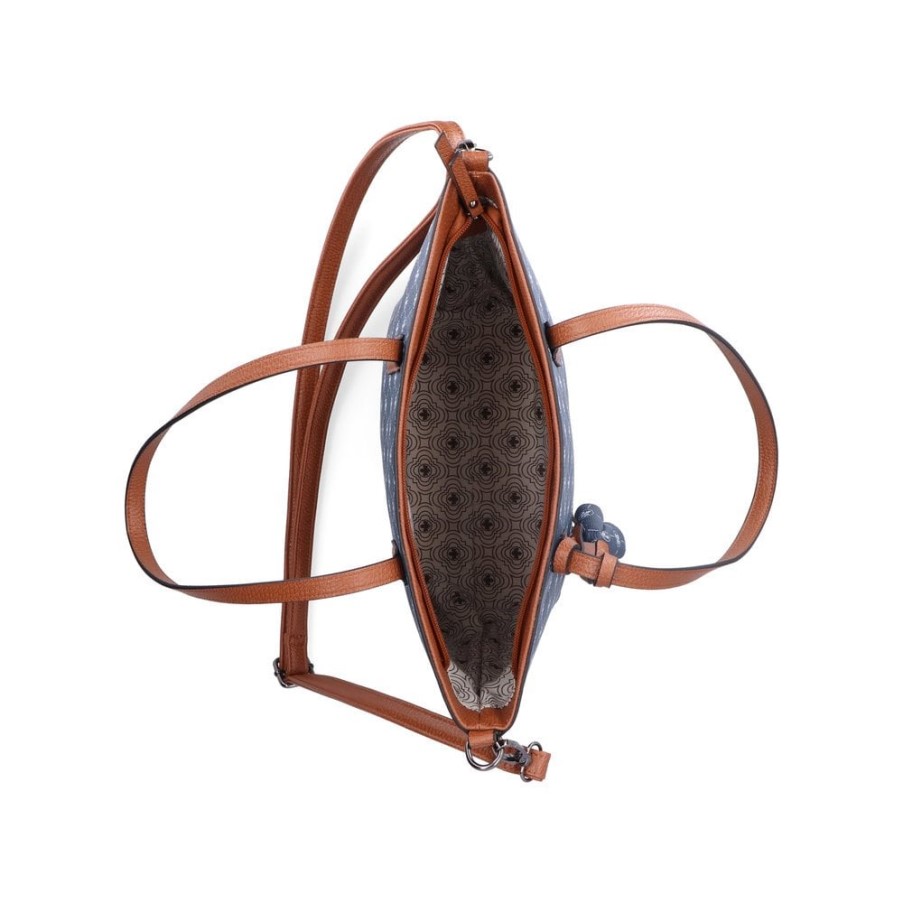 Rieker H1305-14 レディース ブルー ジッパーバッグ ブルー