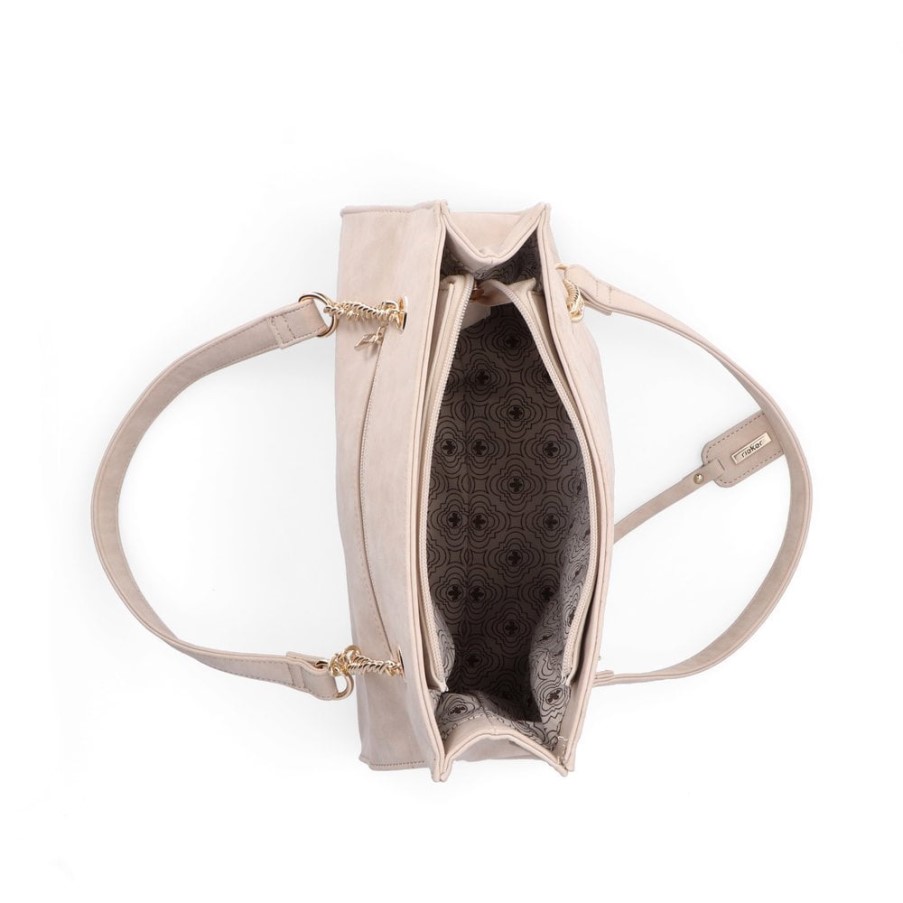 Rieker H1336-60 レディース ベージュ ジッパー ハンドバッグ ベージュ