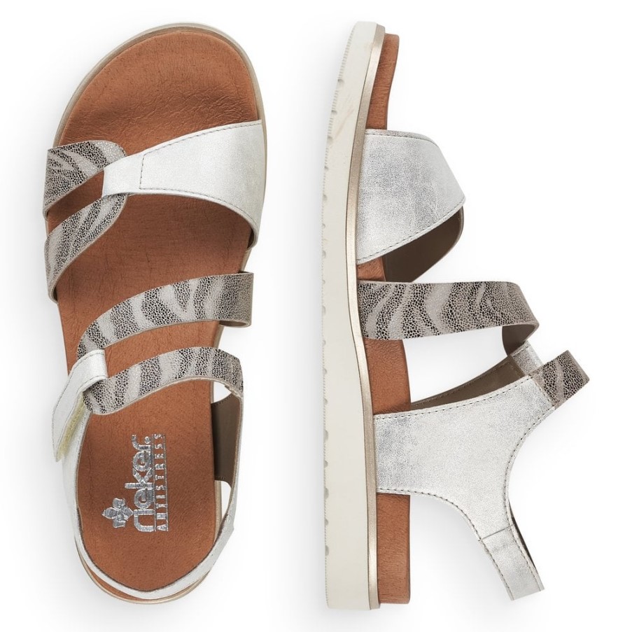 Rieker V5069 レディース サンダル メタリック