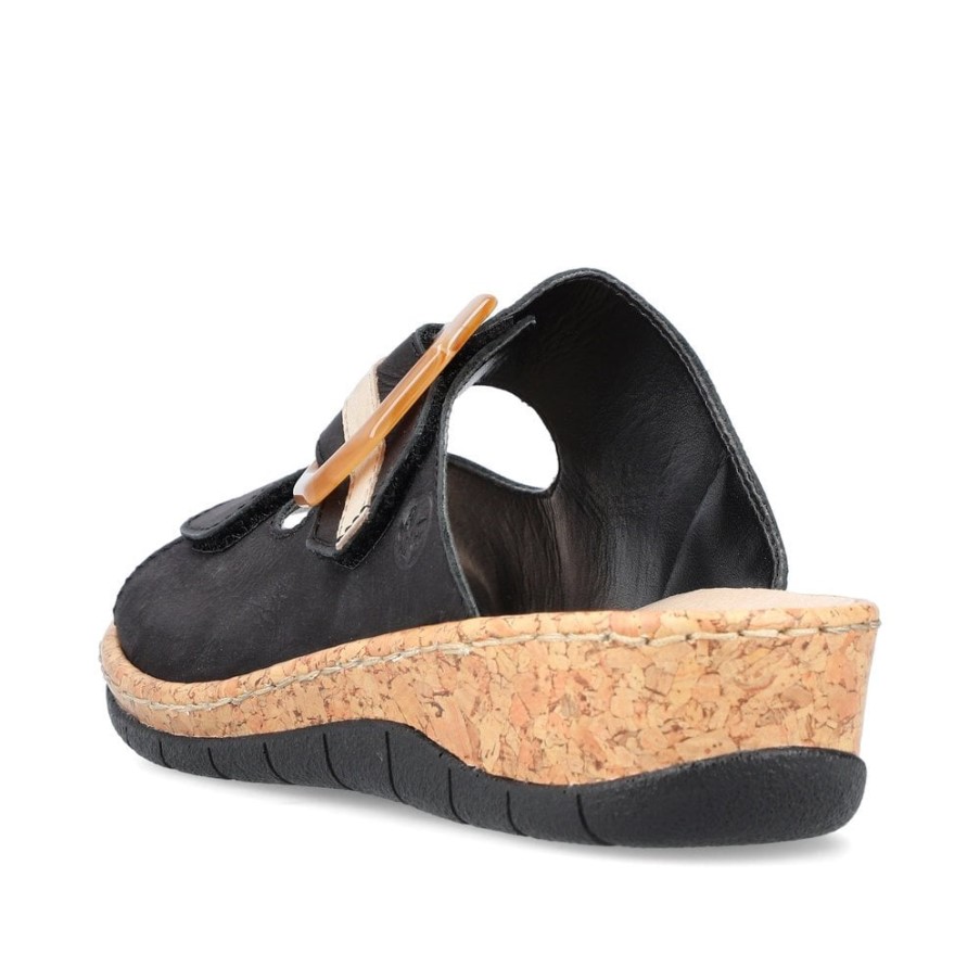 Rieker V7150 レディース サンダル ブラック