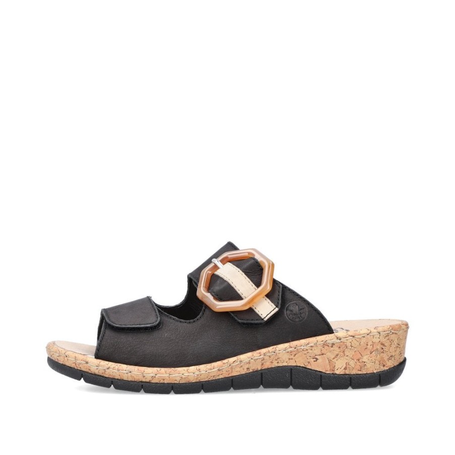 Rieker V7150 レディース サンダル ブラック