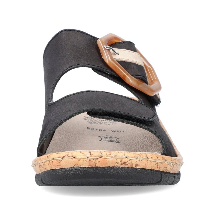 Rieker V7150 レディース サンダル ブラック