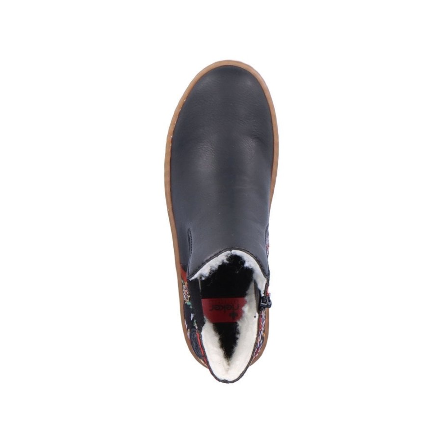 リーカー Z8689 レディース アンクルブーツ ブラック