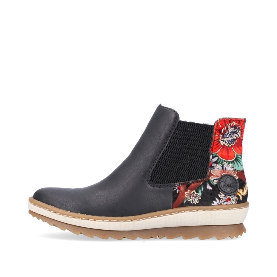 リーカー Z8689 レディース アンクルブーツ ブラック