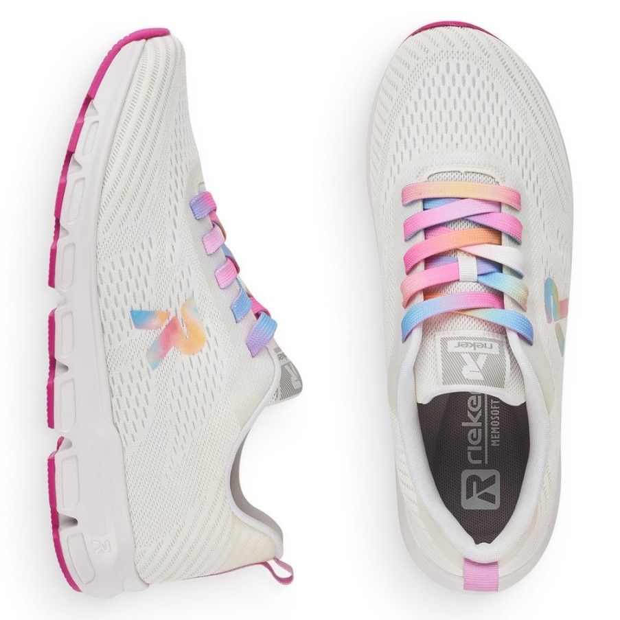 Rieker ホワイト R-evolution 40404 女性の靴