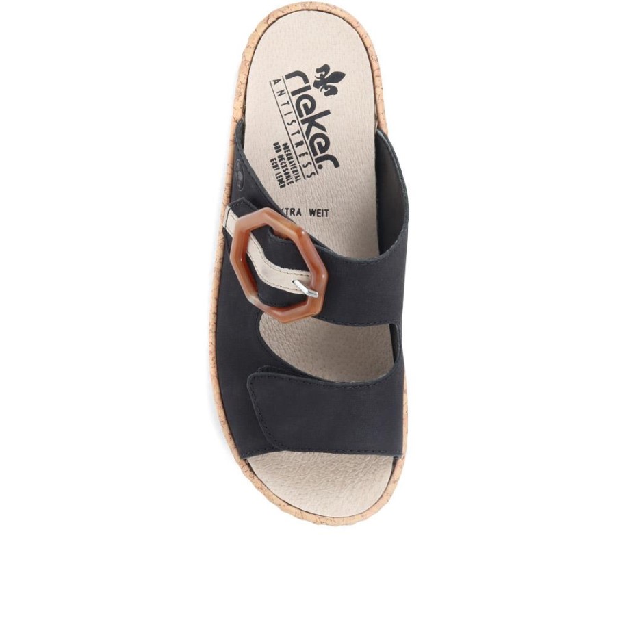 リーカー アジャスタブル ミュール サンダル ブラック