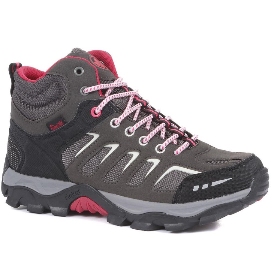 リーカーアンクルウォーキングブーツ グレーマルチ