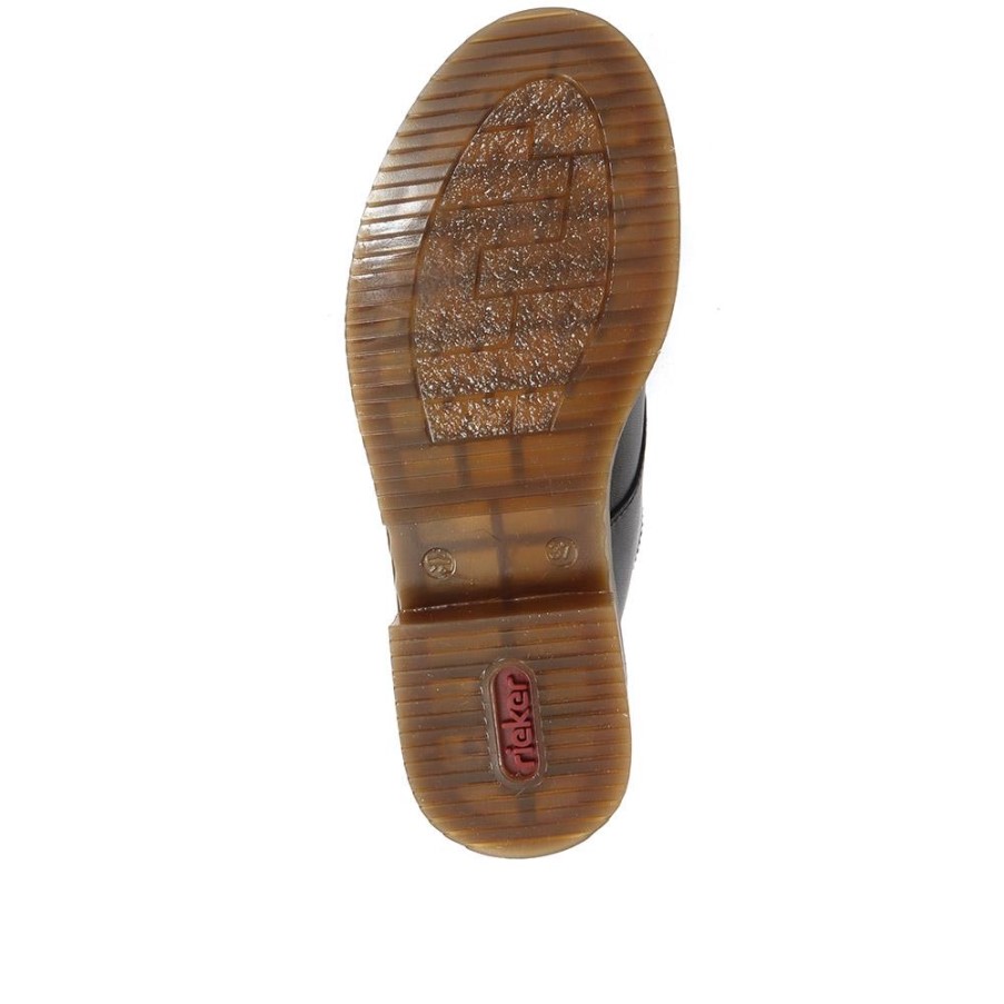 リーカー ブラック レザー レースアップ ダービー シューズ