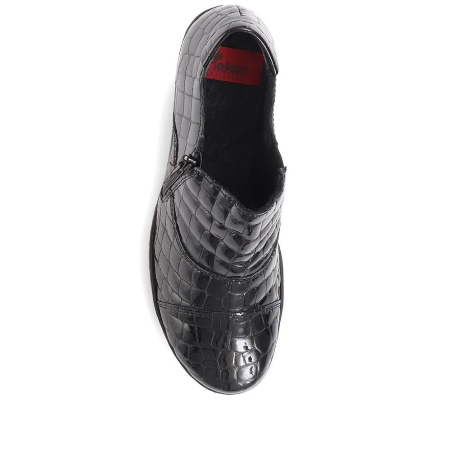 リーカー ブラック パテント ライトウェイト トラウザー シューズ