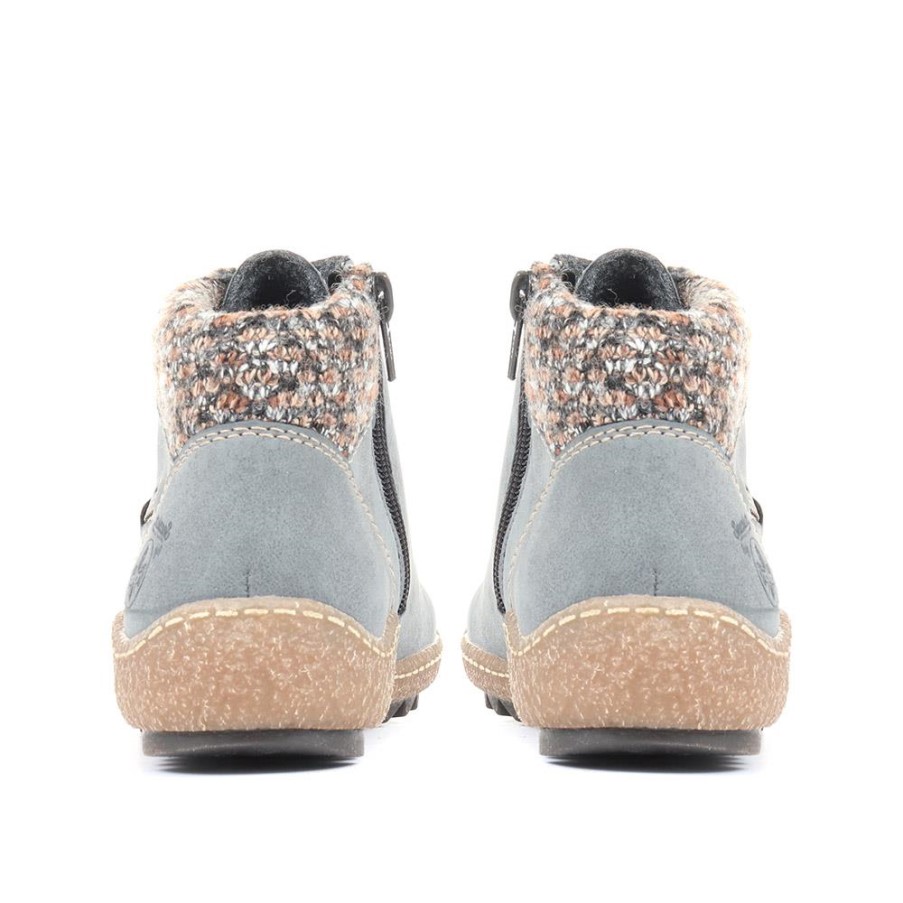 リーカー ブルー ジョエリー アンクル ブーツ