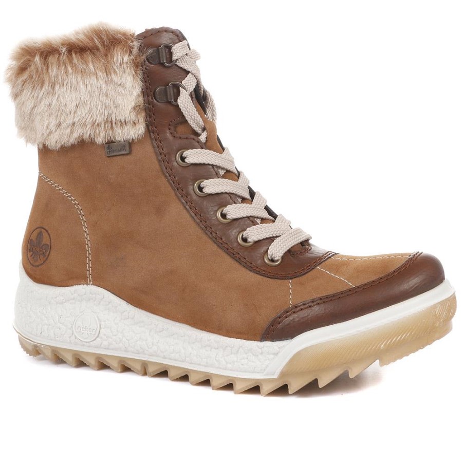 リーカー ブラウン マルチ レースアップ ハイカー ブーツ