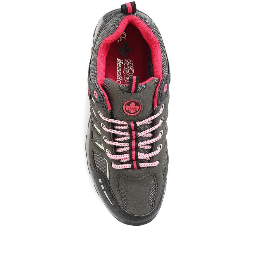 リーカー グレー ブラック ウォーター レジスタント ウォーキング シューズ