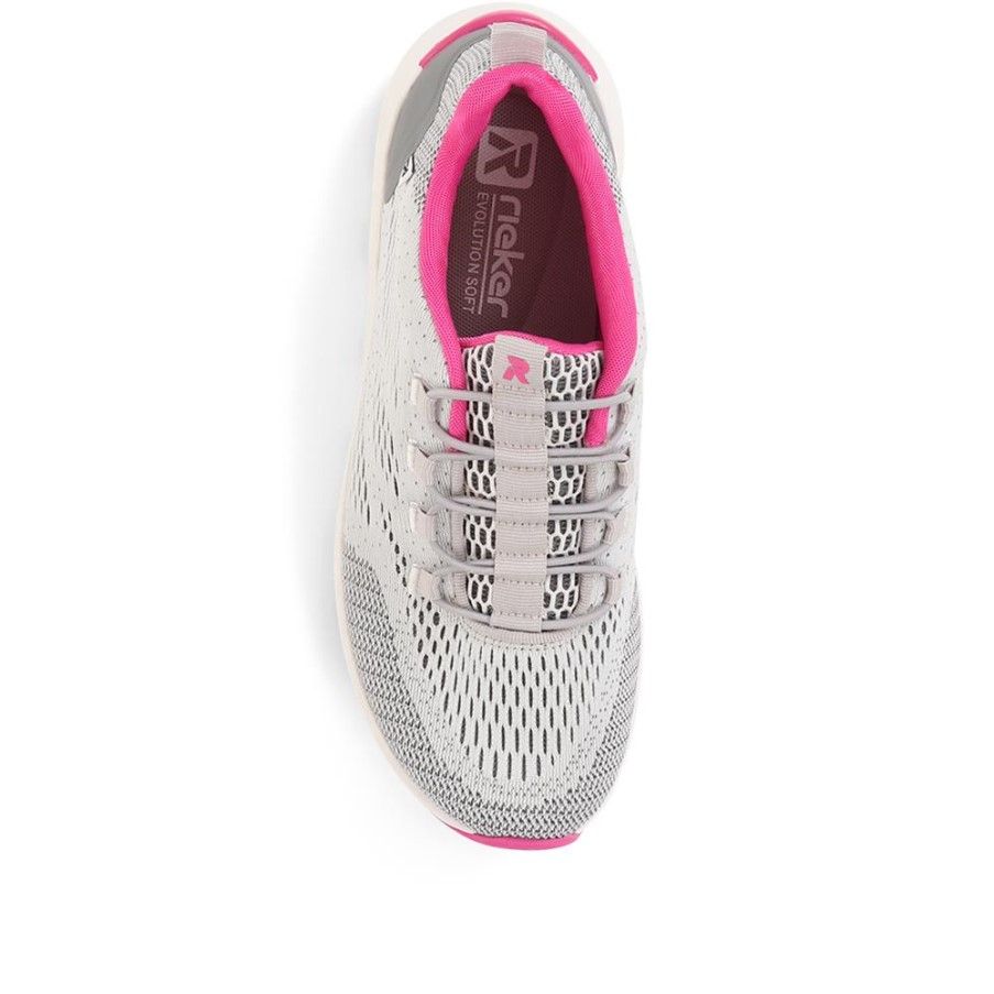 リーカー グレー マルチ R-エボリューション スリッポン スニーカー