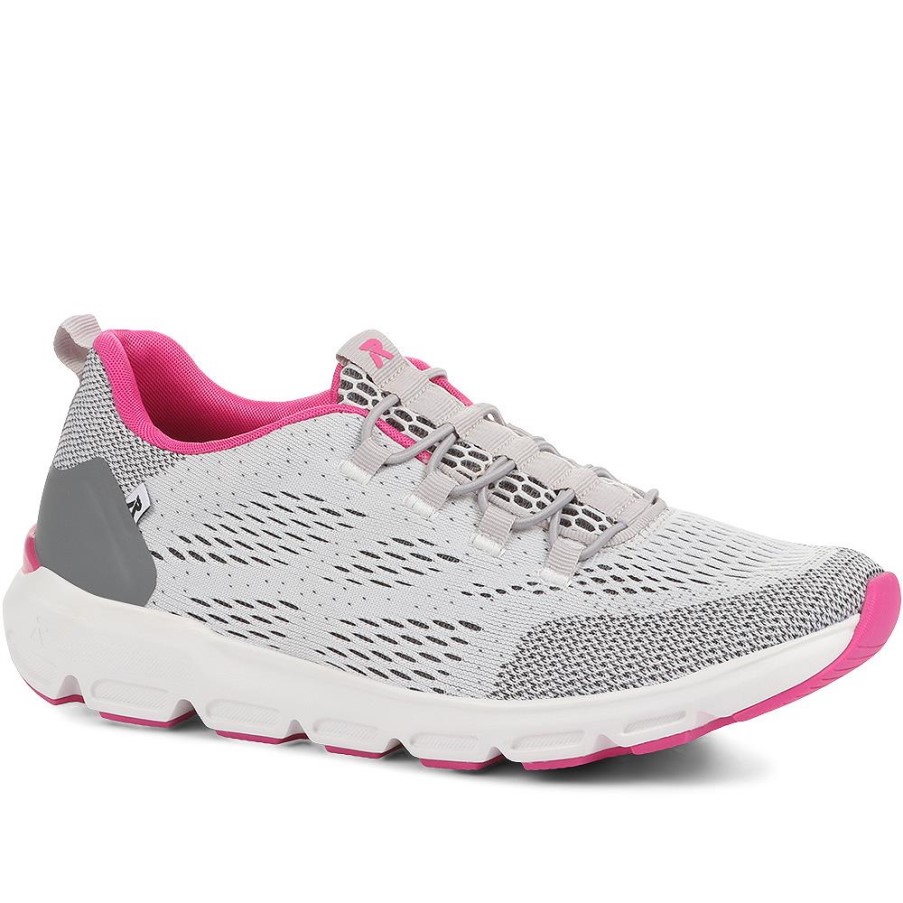 リーカー グレー マルチ R-エボリューション スリッポン スニーカー