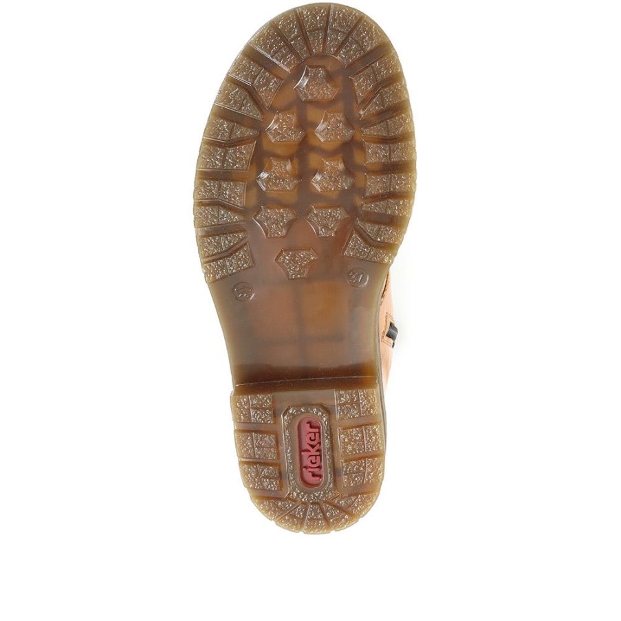 リーカー ハニー パテント レースアップ アンクルブーツ