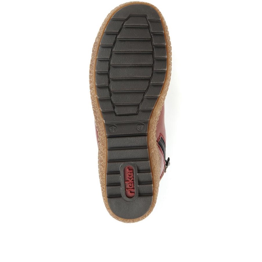 リーカー ジョエリー アンクル ブーツ バーガンディ