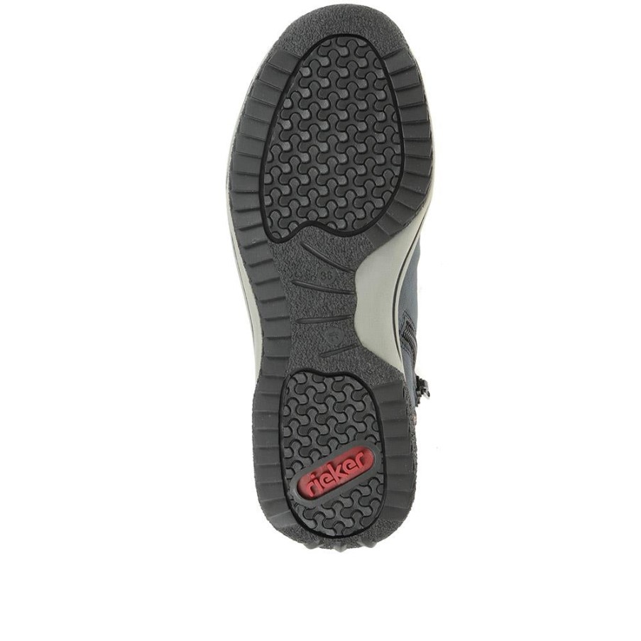 リーカー レースアップ アンクルブーツ ネイビー