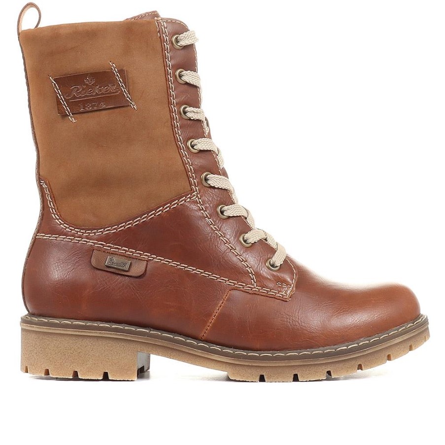 リーカー レースアップブーツ ブラウン