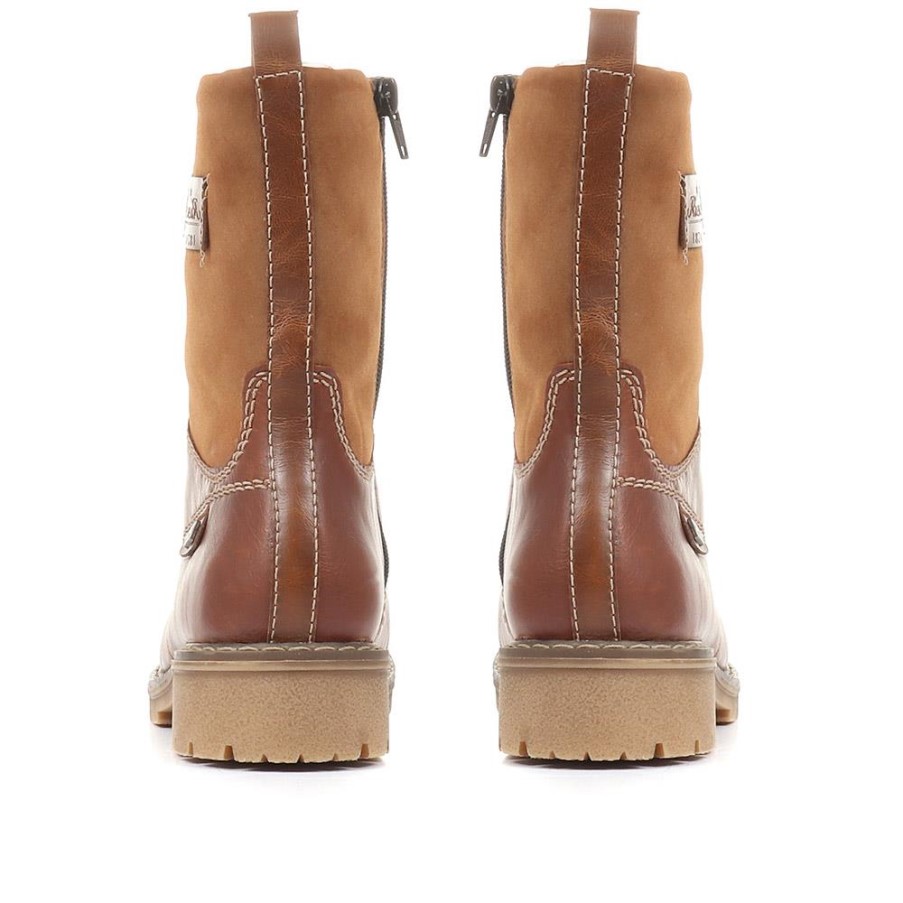 リーカー レースアップブーツ ブラウン