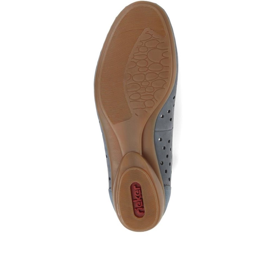 リーカー スリッポン バレエパンプス デニム