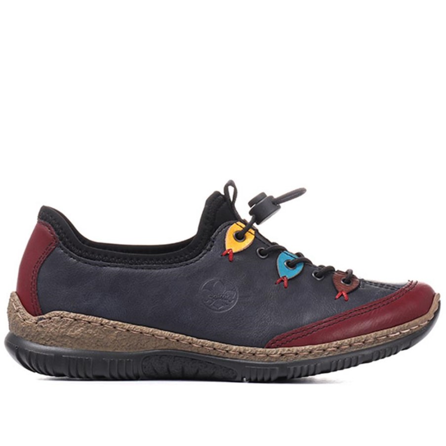 リーカー スリッポン カジュアルシューズ ネイビー コンビ